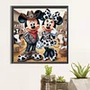 Mickey et minnie mouse en tacheté cowboy-plein diamant rond peinture-40 * 40cm