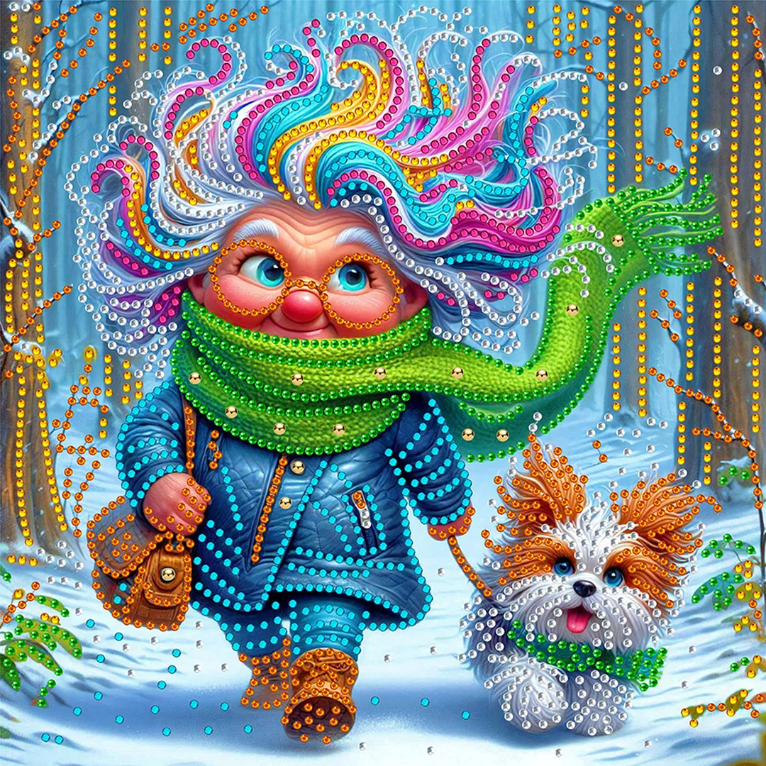 Grandma - Diamond Painting - Partial Special Shaped Drill(Canvas|30*30cm)