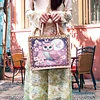 DIY Diamond Painting Pink Owl Linen Waterproof Handbag Shopping Storage Bag Totes Kit