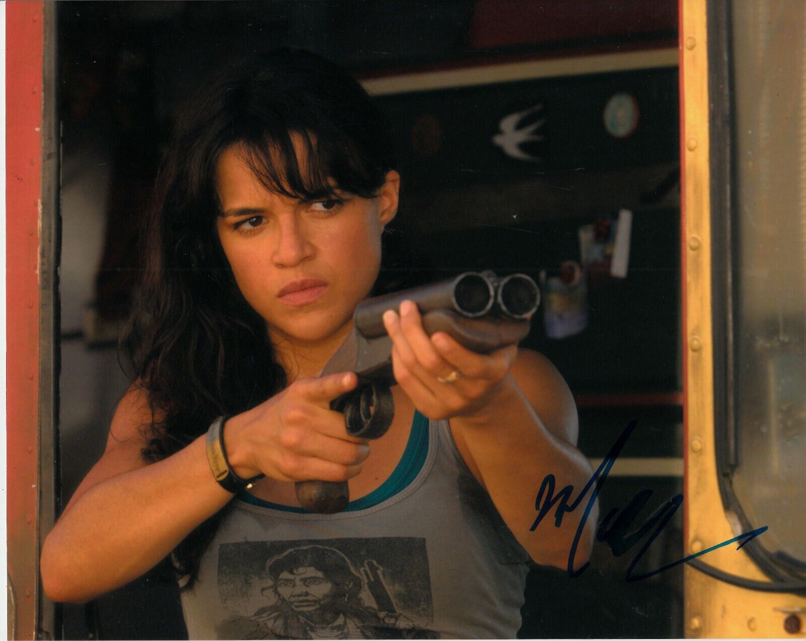 MICHELLE RODRIGUEZ SIGNED SEXY FAST AND FURIOUS Photo Poster painting UACC REG 242 (8)