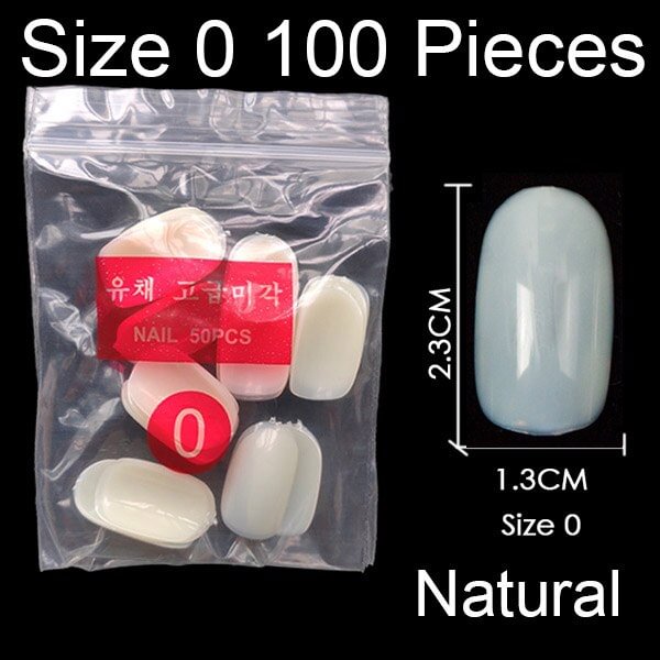 100 Pieces/Lot Buy Certain Sizes Of Short Ruond False Nails Full Cover Nails Size 0 1 2 3 4 5 Available Fake Nail For Nail DIY