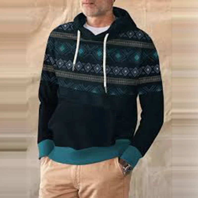 Casual Black Partial Pattern Hoodie