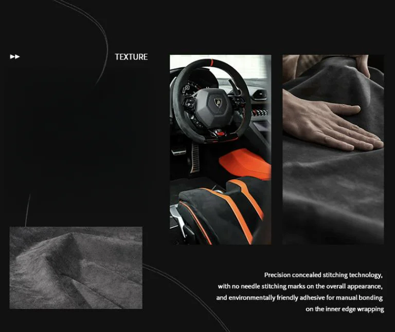 Suede leather steering wheel cover keeps hands warm in winter and won't freeze your hands