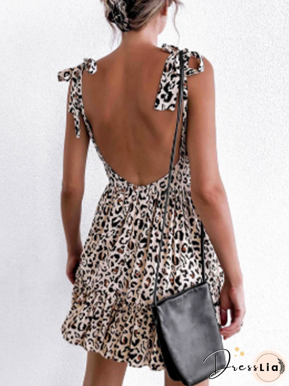 Sexy V-Neck Backless Floral Dress