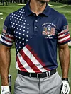 America 250th Anniversary American 1776-2026 Shirt Breathable Stylish Printed Polo Shirt Multi-Purposes Versatile Patriotic Polo Shirt for Friends Family Patriotic Compatriots