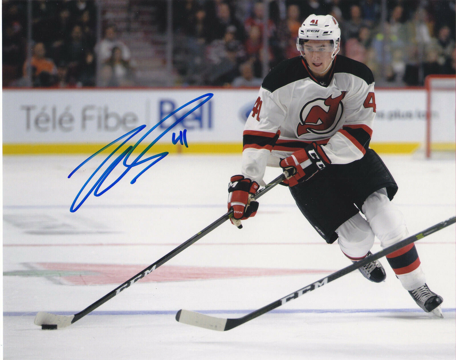 Michael McLeod SIGNED AUTOGRAPHED NEW JERSEY DEVILS 8X10 Photo Poster painting EXACT PROOF