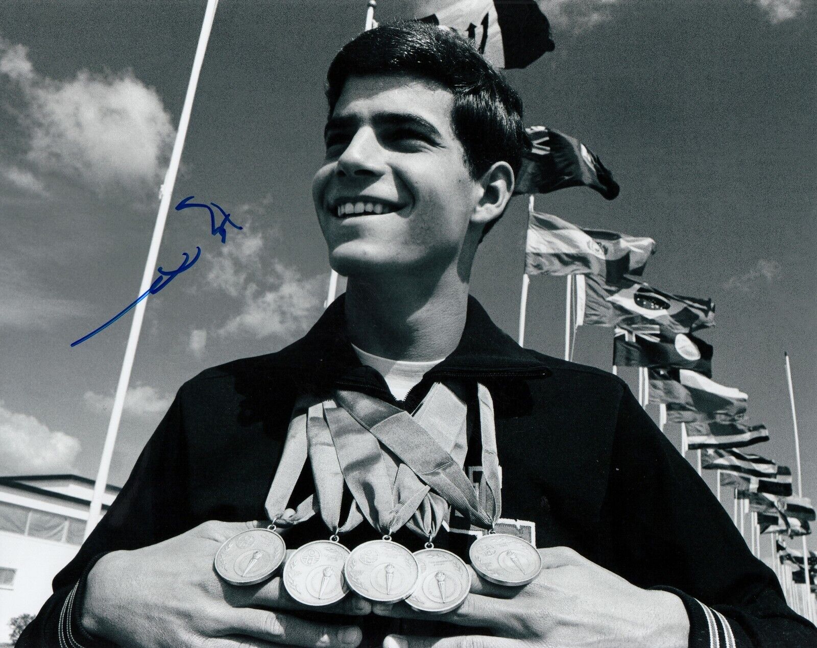 Mark Spitz #0 8x10 Signed Photo Poster painting w/ COA Olympic