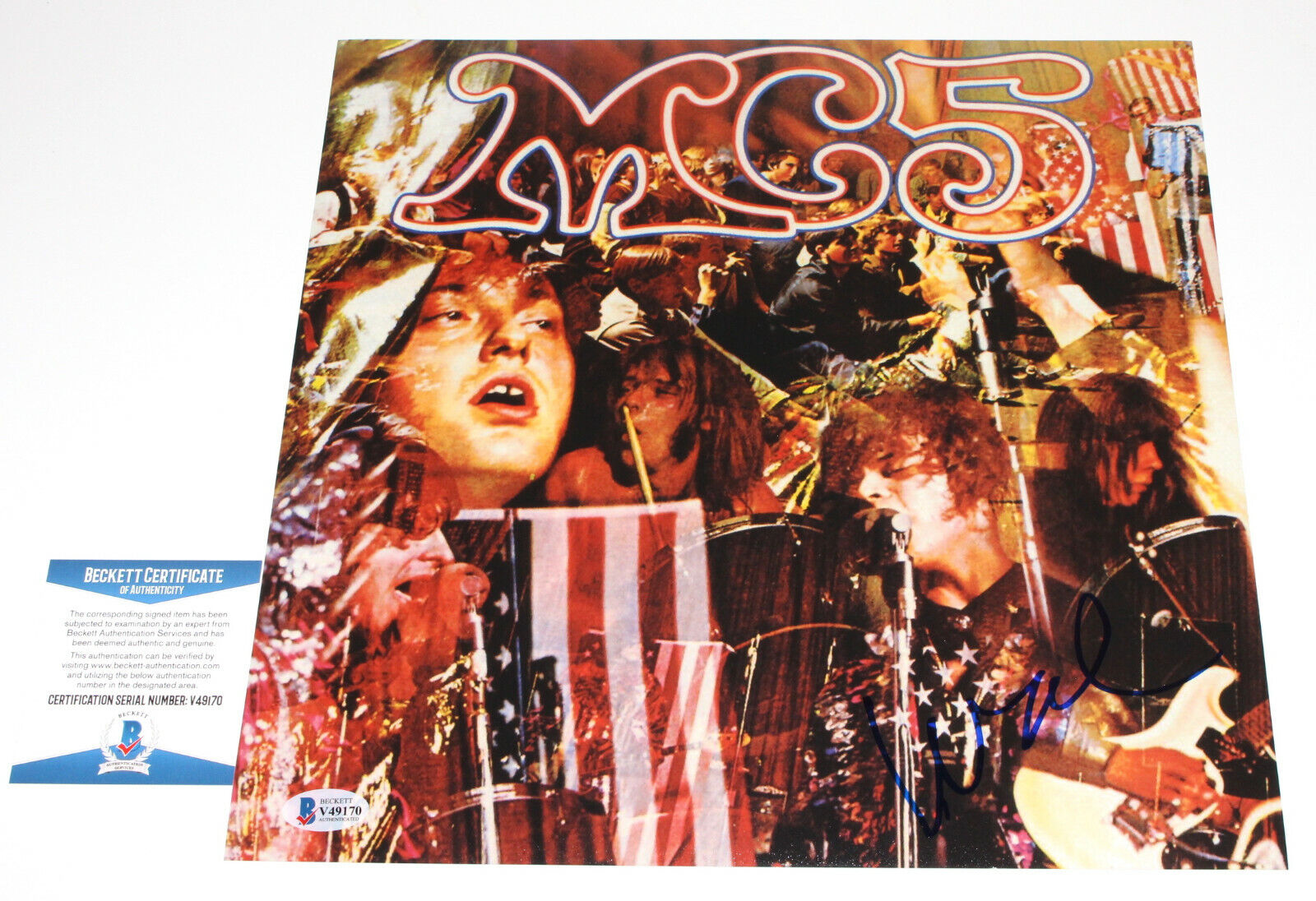 WAYNE KRAMER SIGNED MC5 KICK OUT THE JAMS ALBUM FLAT Photo Poster painting PROOF BECKETT COA BAS