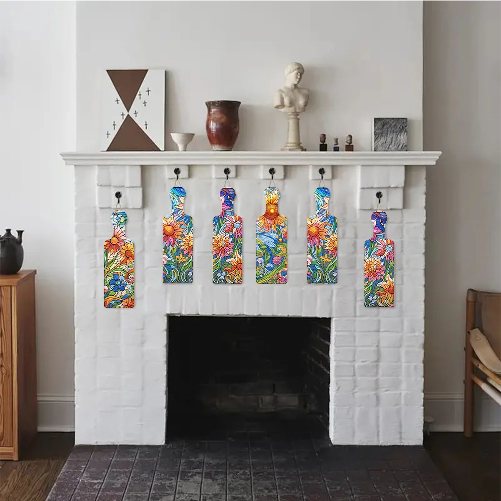 4Pcs DIT Starry Sky Pattern Diamond Decorative Serving Tray for Desk Coffee Table