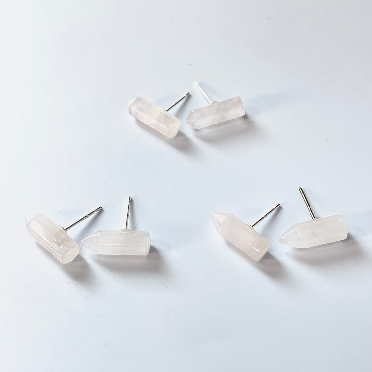 Clear Quartz Mini Point Earring 1 pair