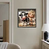 Diamond Painting-DIY Full Round Drill Girl and Cow