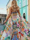 Floral Spaghetti-Neck Maxi Dress