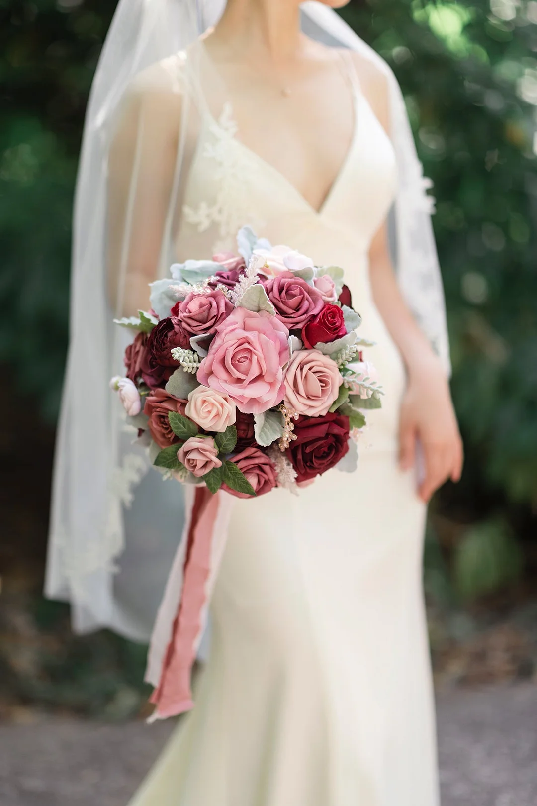 Standard Round Bridal Bouquet in Loving Cinnamon Rose