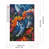>SALE<5D DIY Full Square Drill Diamond Painting Owl Kit Home Decor Art 45x65cm