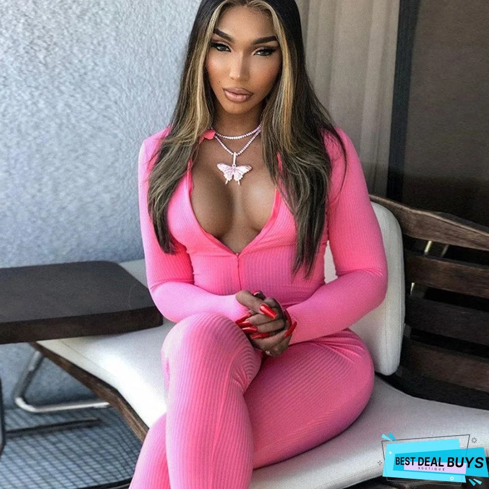 New High Neck Slim Fit Bodysuit Pants