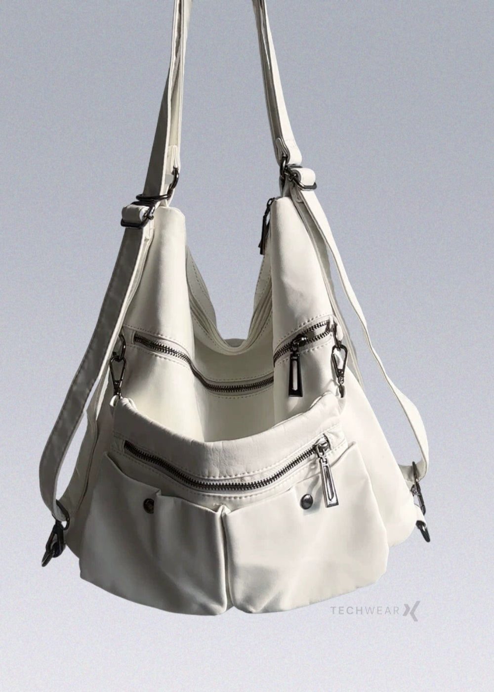 2-in-1White Tote Bag Techwear - X techwear-x