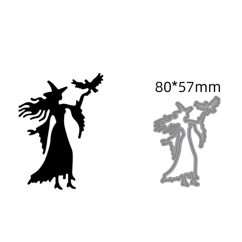Metal Cutting Dies Halloween Magic Witch 2021 New Craft Dies Stencils Dies For DIY Scrapbooking Paper photo Cards Embossing Dies