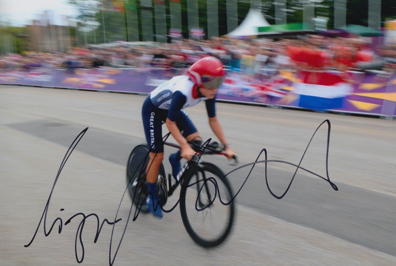 Lizzie Deignan (Armitstead) Hand Signed 12x8 Photo Poster painting - Olympics Autograph London 4