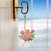 6Pcs DIY Diamond Painting Flower Keychain