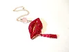 Red Lips Car Charm for Rear View Mirror