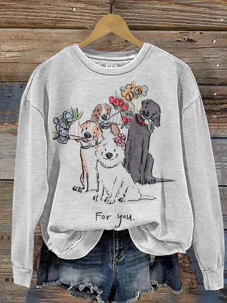 Chasing Love Puppy Casual Sweatshirt