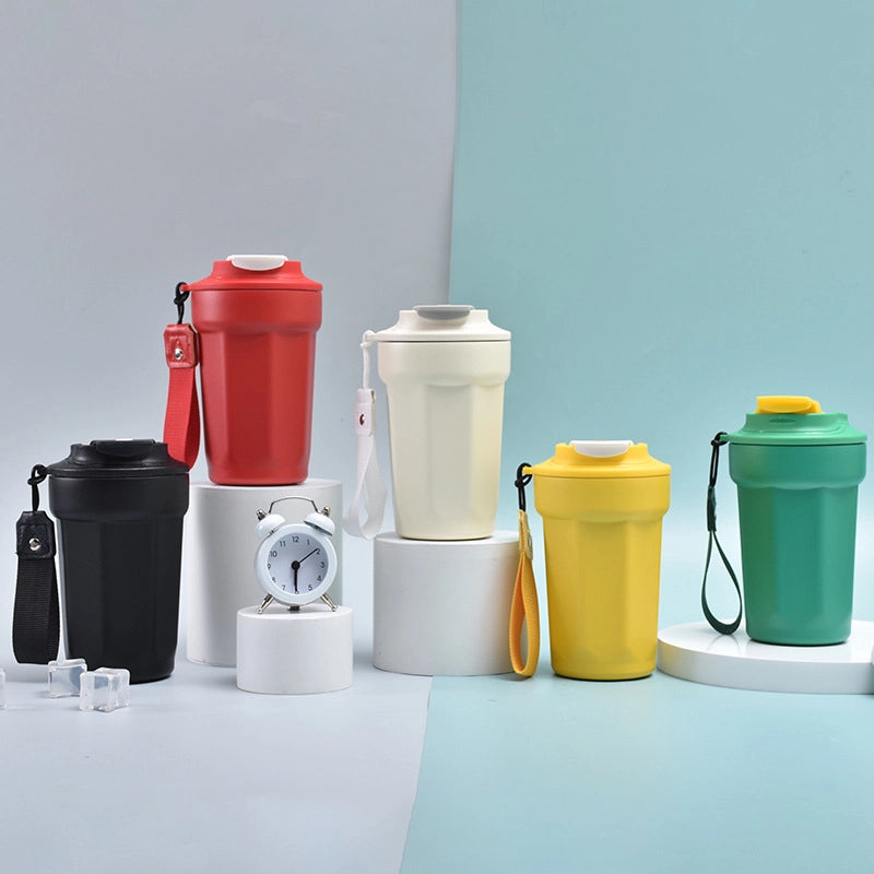 Octagon Coffee Cup Coke Cup Diamond Cup Simple 316 Stainless Steel Coffee Cup Double Vacuum Portable Thermos Cup