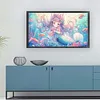 Mermaid Cute Girl-9CT Stamped Cross Stitch 90*50cm/35.43*19.69in(Big Size)