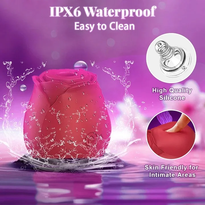 Rose Toys Quiet Waterproof Women Sucking Rose