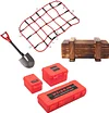 AMK 6pcs RC Simulation Decoration Accessories, Luggage Case, Luggage Net, Wood Box for 1/10 RC Crawler Car TRX4 Axial SCX10 D90 90046 CC01 D110