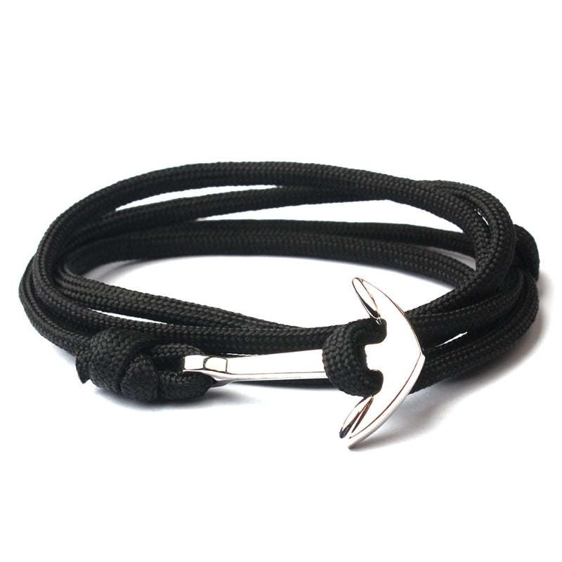 Casual Retro Minimalist Anchor Alloy Rope Layered Unisex Bracelets