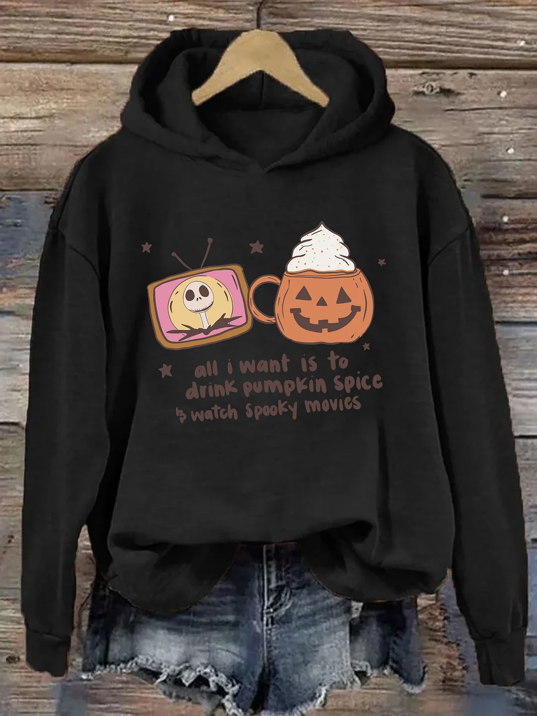Pumpkin Spice & Spooky Movies Hoodie
