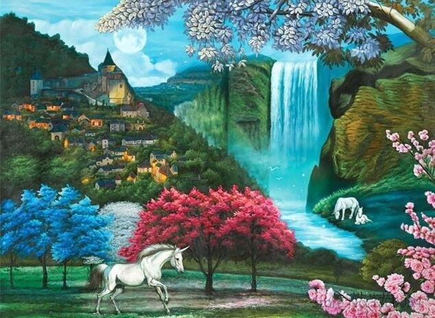 

Unicorn in Paradise – Paint By Numbers - 40*50CM, 501 Original