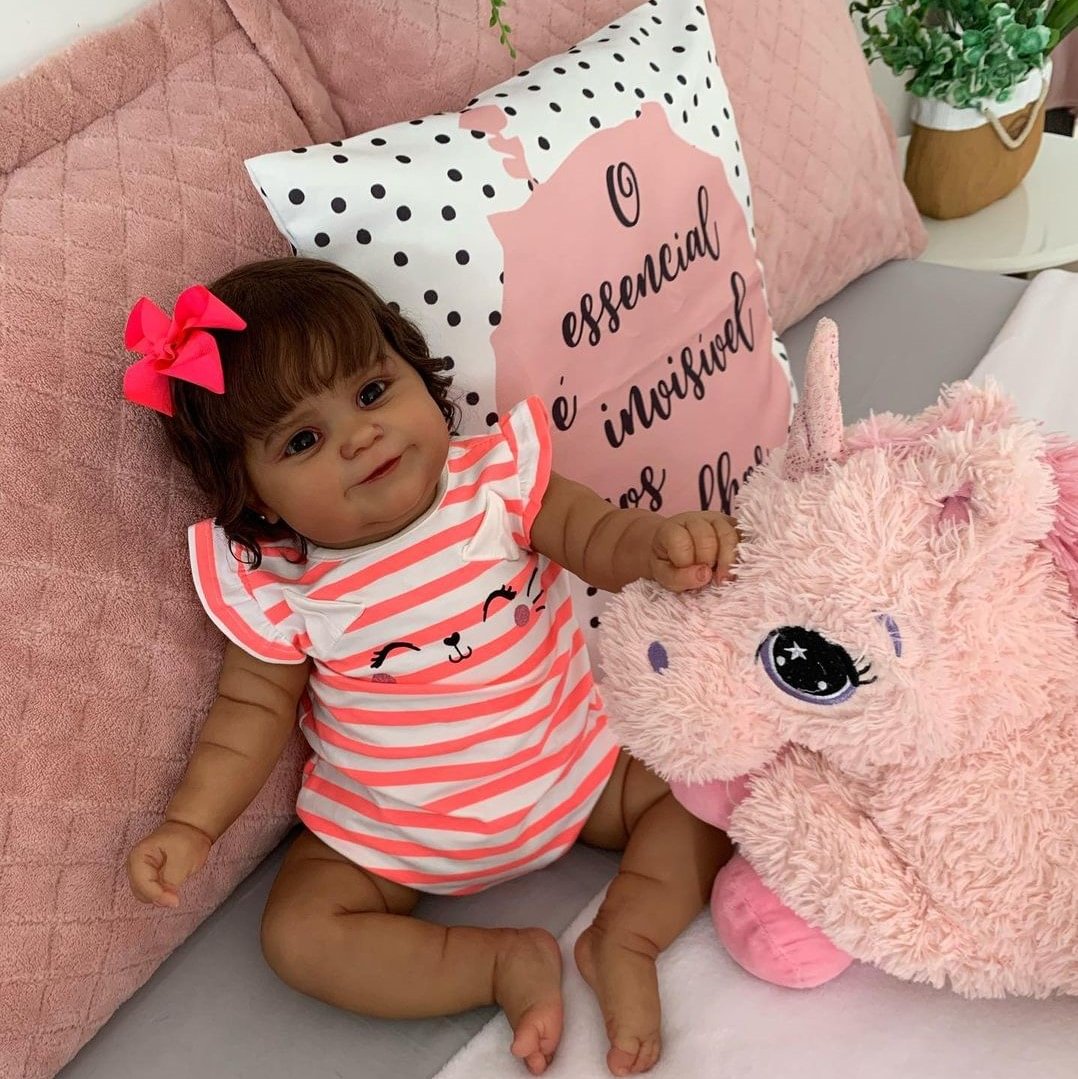 [Chrristmas Sale!] 20" Real Lifelike Chubby African American Silicone Reborn Baby Girl Camille