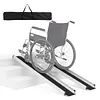 [US Local Warehouse] 8 Feet Retractable Wheelchair Ramp 94x7.4inch Handicap Ramp 661LBS Capacity Wheel Chair Ramps for Home Entry Steps Stairs Doorways
