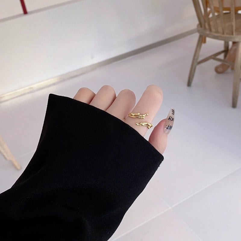 18K Gold Plated Silver Plated 925 Sterling Silver Geometric Wide Band Rings Open Ring Rings