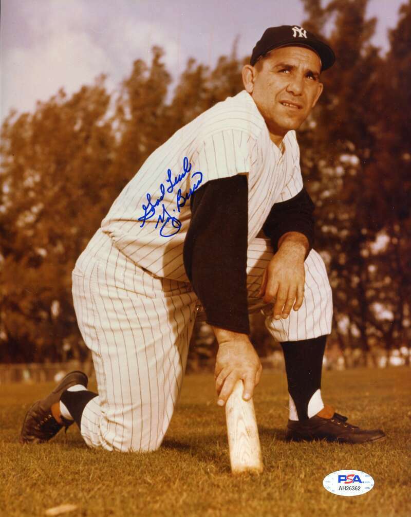 Yogi Berra PSA DNA Coa Hand Signed 8x10 Yankees Photo Poster painting Autograph