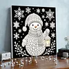 uk.everydayedeals DIY Pearl Painting With Frame - Handmade Self-Adhesive Pearls - Snowman(25*25cm)