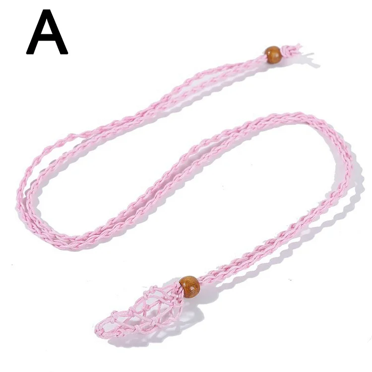 Hangtba Adjustable Length Necklace Cord Retro Unisex  Empty Stone Holder Replacement Rope DIY Necklace Jewelry Making Accessories