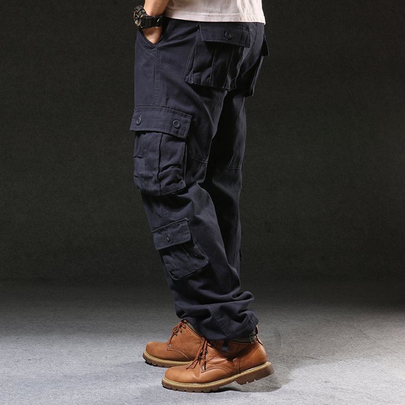 Outdoor Multi-pocket Military Loose Wide-leg Casual Pants