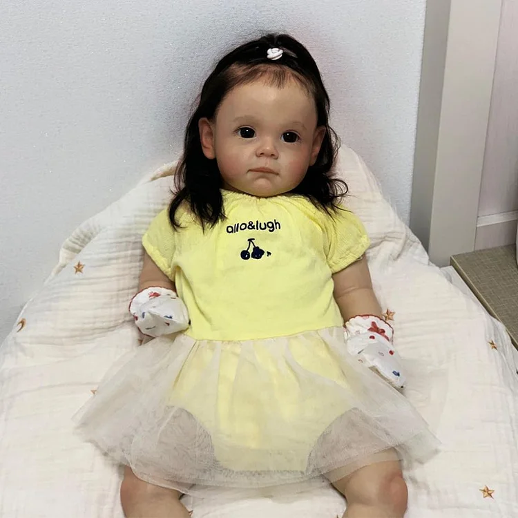 22" Lifelike Baby Doll Poseable and Weighted, Reborn Baby Girl Doll Realistic Toys Gift Named Bonny