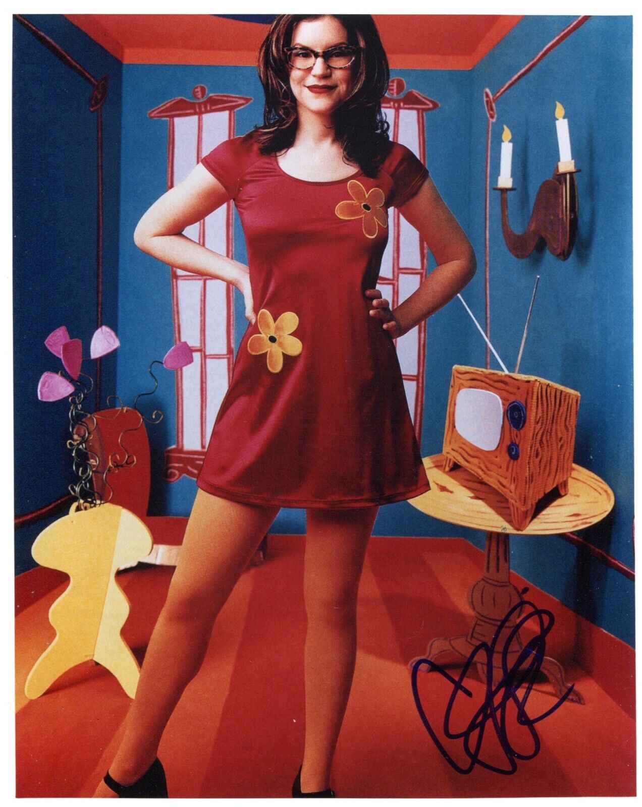 REALITY BITES theme song pop star Lisa Loeb signed 8x10 Photo Poster painting
