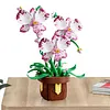 Artificial Flower Building Blocks for Adults Women for Home Office Decor(Orchid)