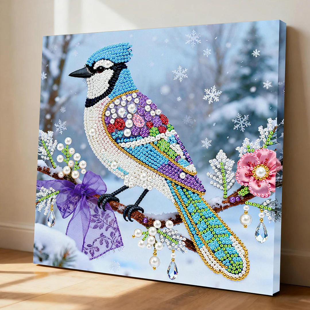 Bird DIY Pearl Art Diamond Painting Kit for Adults Home Decor 25x25cm With Frame