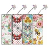 4Pcs DIY Flower Animal Diamond Painting Bookmarks