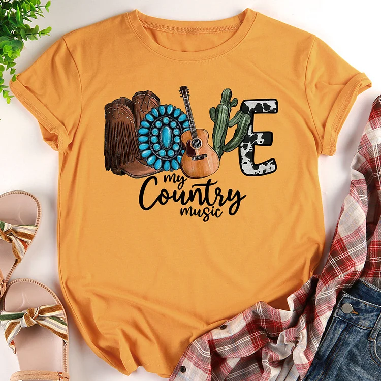 Love My Country Music T-Shirt Tee-011428