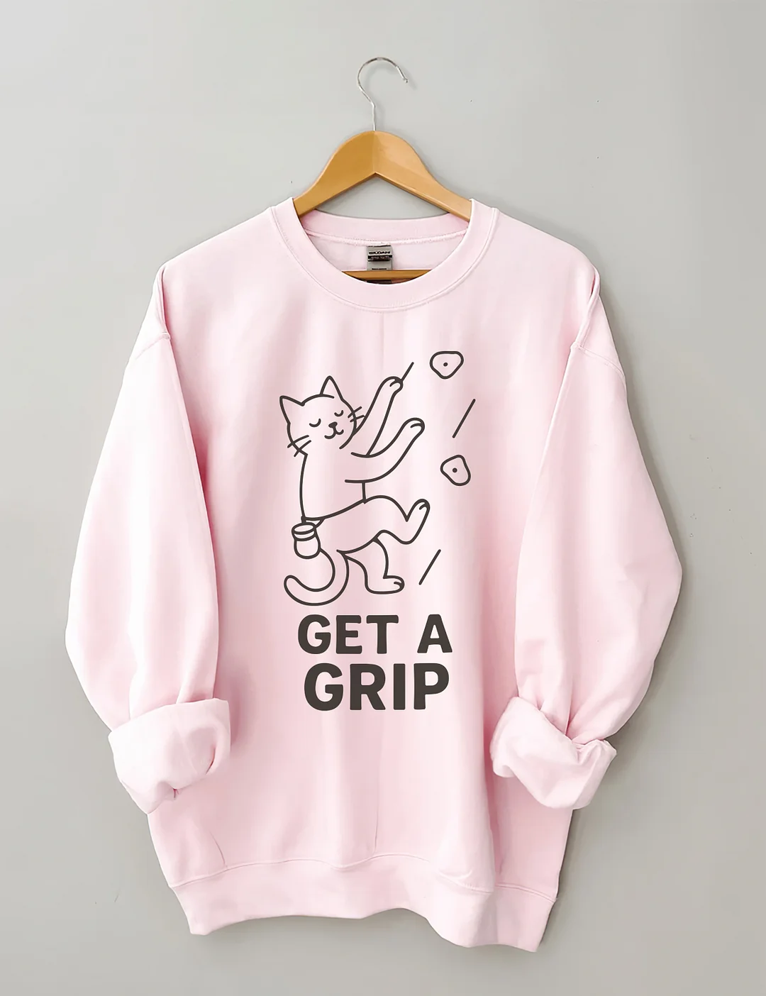 Funny Cat Get a Grip Sweatshirt