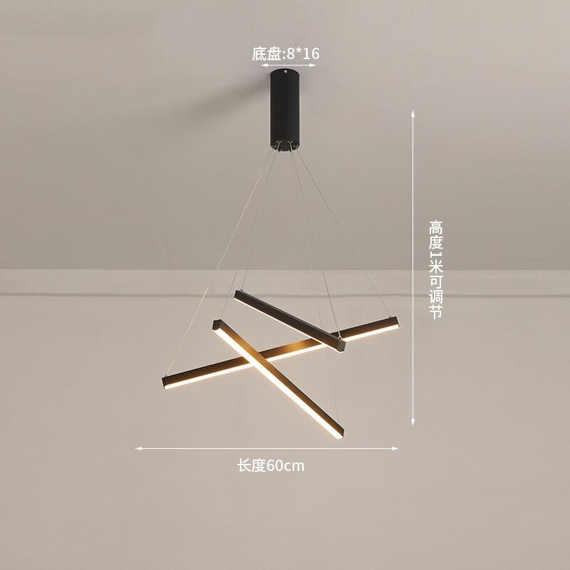Modern Led Chandeliers Minimalism Duplex Building High-rise Living Room Chandelier Indoor Lighting Home Decor Loft Ceiling Light