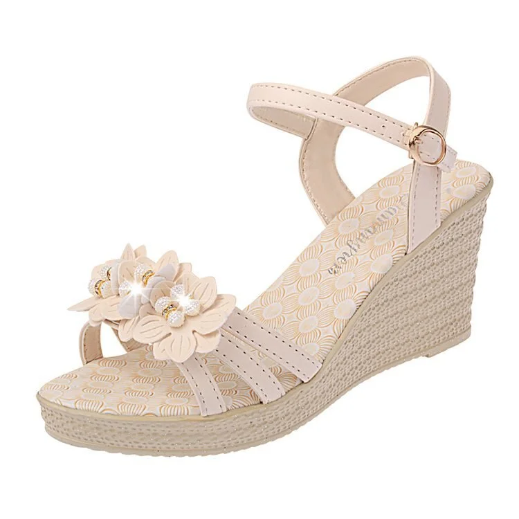 Big Size New Summer Women's Sandals Peep-Toe Shoes Woman High-Heeled Platfroms Casual Wedges For Women High Heels erf56