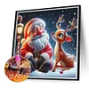 Diamond Painting-5D Full Round Drill Santa Claus & Elk(40*40 CM)