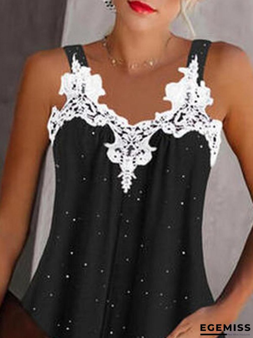 Casual Cotton Blends V Neck Tank | EGEMISS